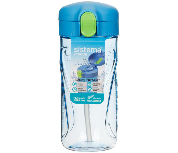 SISTEMA Butelka Tritan Quick Flip 520 ml Niebieska - 1458436 - zdjęcie 2